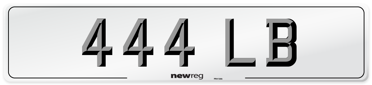 444 LB Number Plate from New Reg